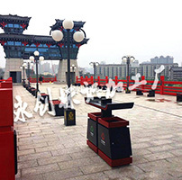 西安環(huán)衛(wèi)復(fù)古風(fēng)果皮箱制作，復(fù)古風(fēng)果皮垃圾桶加工制作